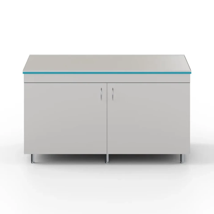 Закрытый стол для работы стоя со столешницей из монолитной керамики СЛЗ НВК 1500 МОН