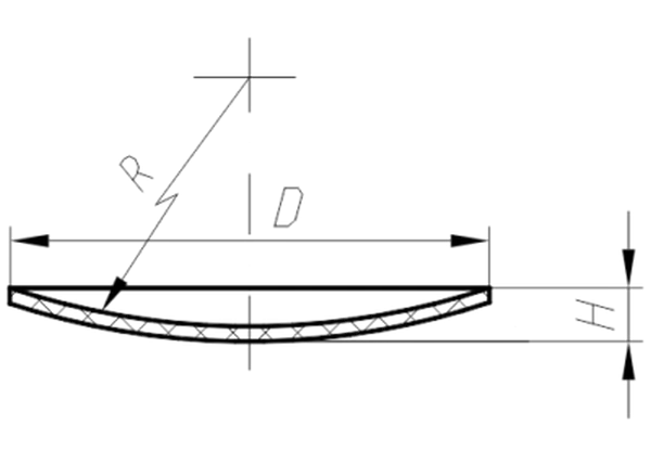 Крышка типа часовое стекло из фторопласта d60 мм (100шт.)