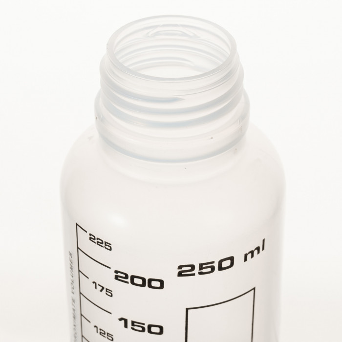 Банка широкогорлая для реактивов 250 мл, с делениями черного цвета, п/п, LAMAPLAST