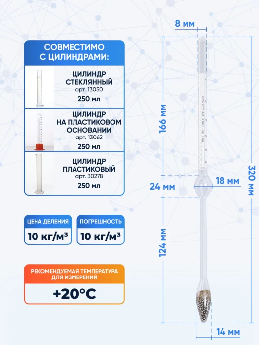 Ареометр АОН-4 1000/1500, ГОСТ 18481-81
