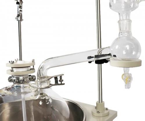 Однослойный стеклянный реактор DF-10L, с ванной