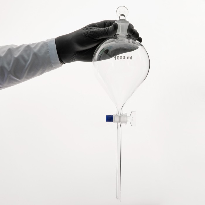Воронка шарообразная 1000 мл с длинным концом