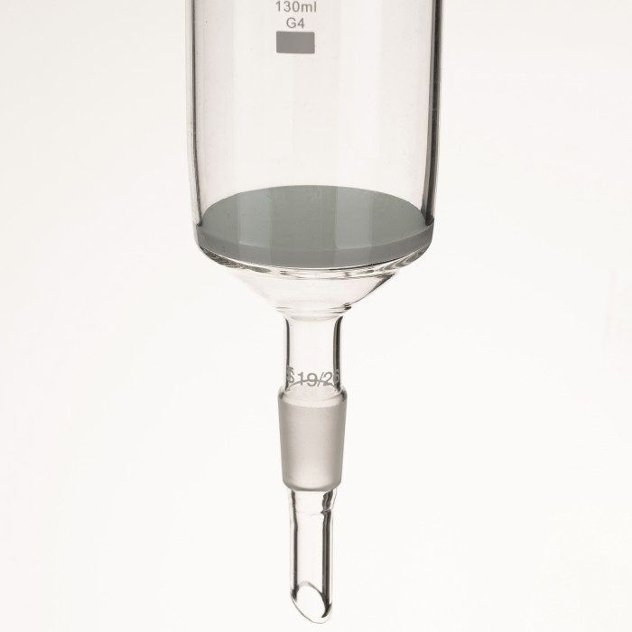 Воронка фильтровальная (Шотта G4) 130 мл со шлифом 19/26, D-38 мм, mesh 5-15, ПОР 16 мкм, ВФ-2-38