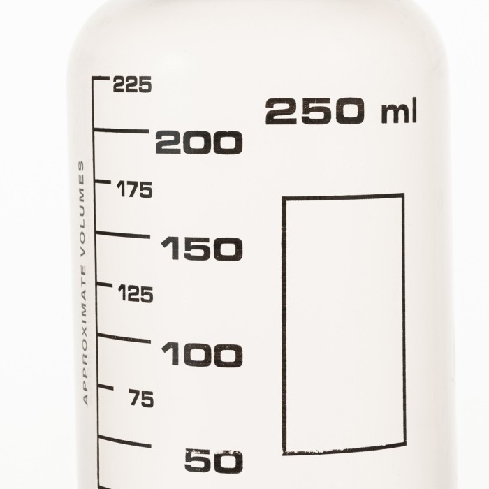 Банка широкогорлая для реактивов 250 мл, с делениями черного цвета, п/п, Лаборио