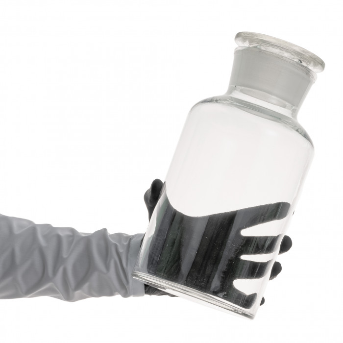 Склянка для реактивов ССШ-1000 из светлого стекла с широкой горловиной и притертой пробкой 1000 мл