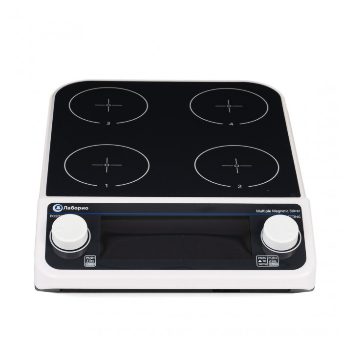 Магнитная мешалка 4-х местная 500 мл, 50-1500 об/мин, мощность 20 W, Лаборио MMS4 PRO
