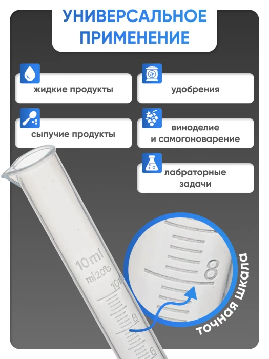 Цилиндр п/п 10 мл, Лаборио
