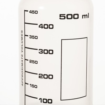 Банка широкогорлая для реактивов 500 мл, с делениями черного цвета, п/п, Лаборио