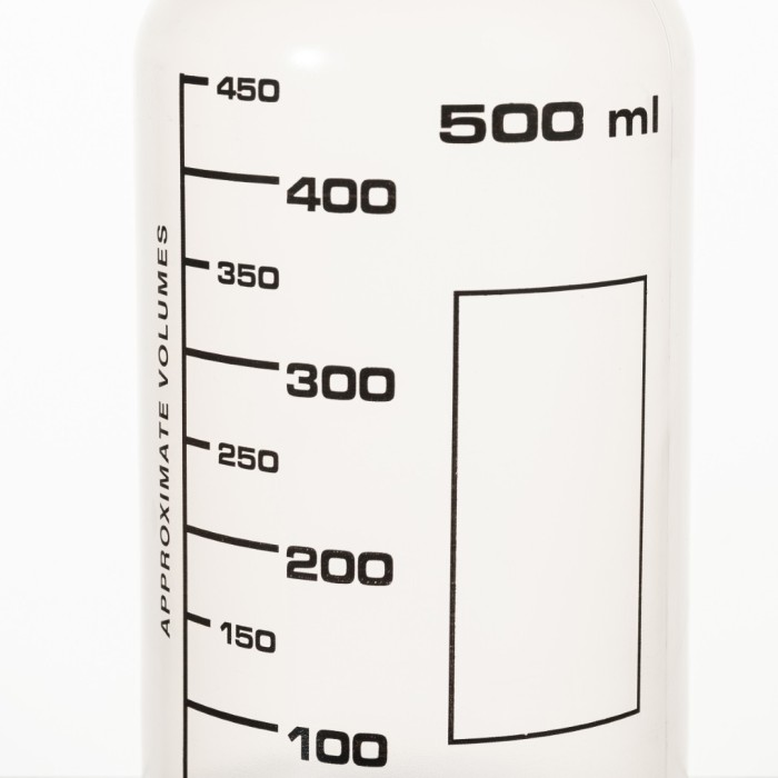 Банка широкогорлая для реактивов 500 мл, с делениями черного цвета, п/п, Лаборио