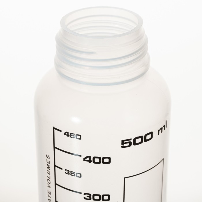 Банка широкогорлая для реактивов 500 мл, с делениями черного цвета, п/п, Лаборио