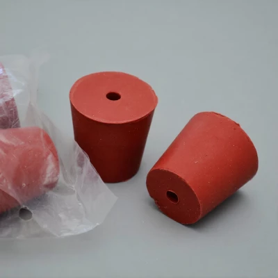 Пробка резиновая конусная 32/25 мм, с 1-м отверстием, h-34мм, Кartell