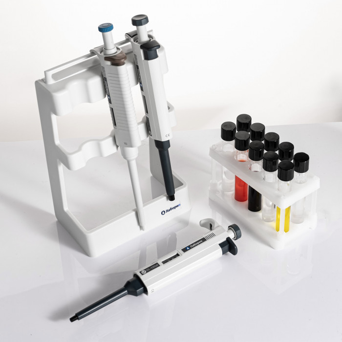 Дозатор пипеточный 2000-10000 мкл, одноканальный, с переменным объемом, механический (ДПОП) / Лаборио М-10000 (10 мл)