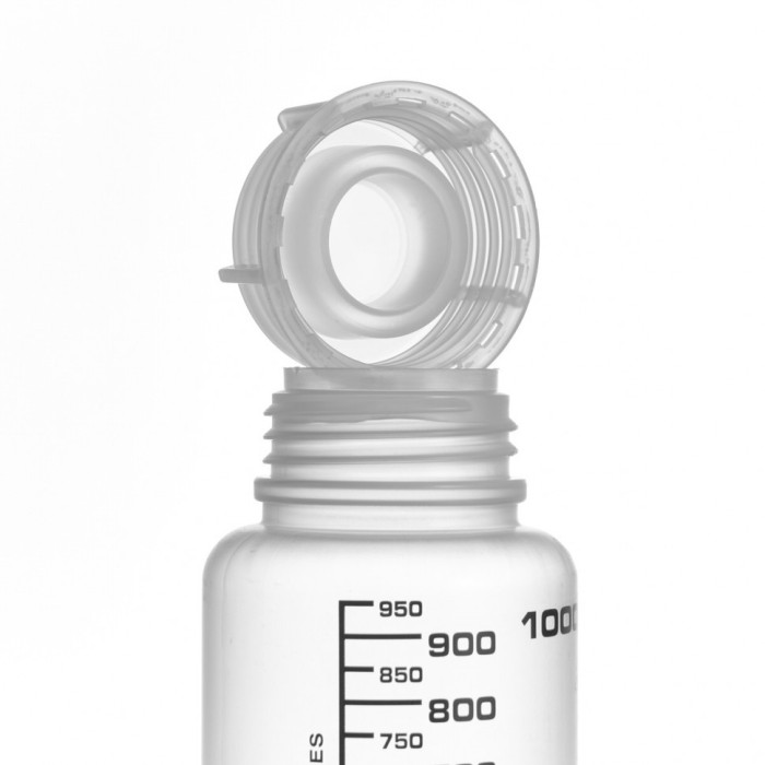 Банка широкогорлая для реактивов 1000 мл, с делениями черного цвета, п/п, Лаборио