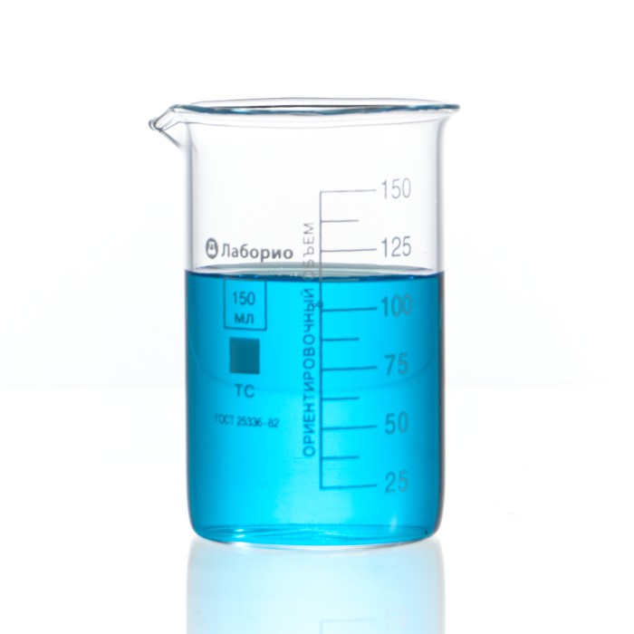 Стакан лабораторный высокий 150 мл, В-1-150 ТС
