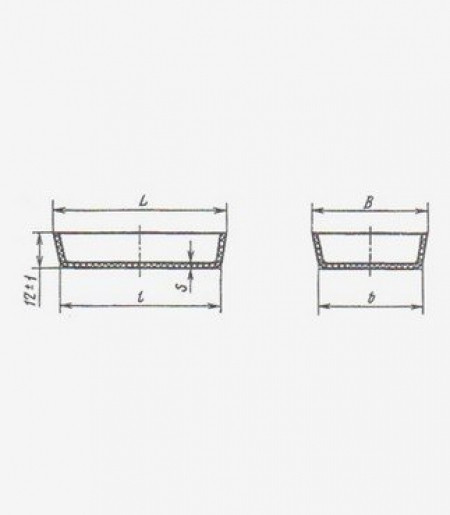 Лодочка зольности фарфоровая №2 (50 мм х 36 мм), ГОСТ 9147-80