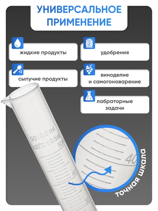 Цилиндр п/п 50 мл, Лаборио