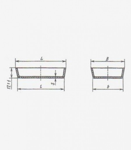 Лодочка зольности фарфоровая №3 (60 мм х 40 мм), ГОСТ 9147-80