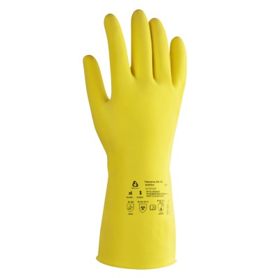 JHG-101-S Химические перчатки из латекса JHG-101 Acid Eco с хлопковым напылением, размер S