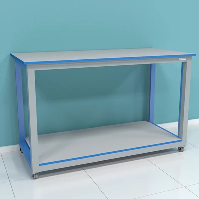 Стол передвижной усиленный с полкой серии "Прагматик" (до 850 кг) ПР.ЛСУ.150.80.75 HPL16