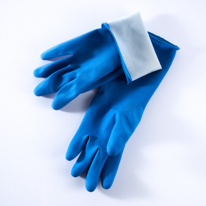 Перчатки кислощелостойкие К50Щ50 с ворсовой подложкой суперфлок