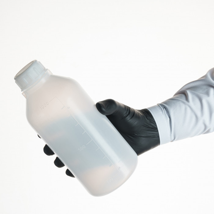 Бутылка градуированная 1000 мл, с узким горлом, с крышкой, п/эт, LAMAPLAST