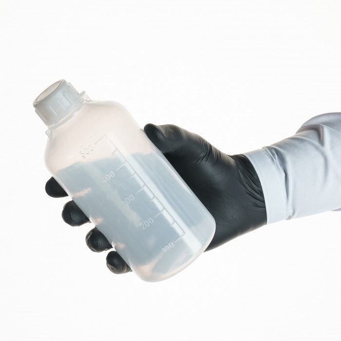 Бутылка градуированная 500 мл, с узким горлом, с крышкой, п/эт, LAMAPLAST