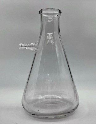 Колба Бунзена 1000 мл (с тубусом) 1-1000, с цилиндрической горловиной, без градуировки