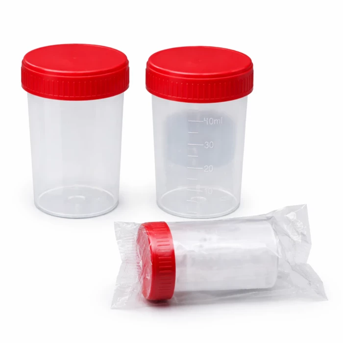 Контейнер 60 мл лабораторный для взятия проб с завинч. крышкой, не стерильный, п/п, кор. 500 шт.
