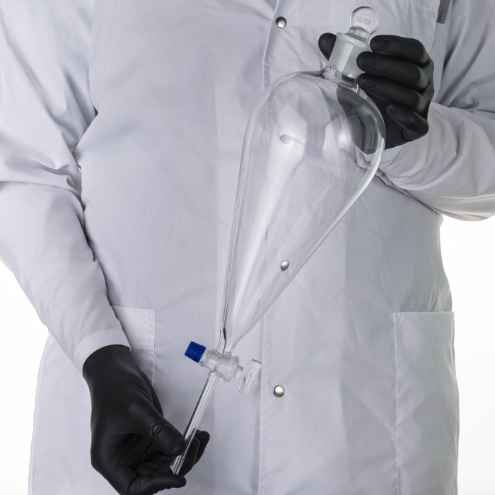 Воронка делительная грушевидная ВД-3-1000 ТС, стеклянный кран, без делений