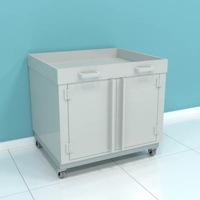 Тумба подкатная для перелива кислот с распашными дверцами ПП.ТПК.164 (под вытяжной шкаф ПП.ШВХ.164)