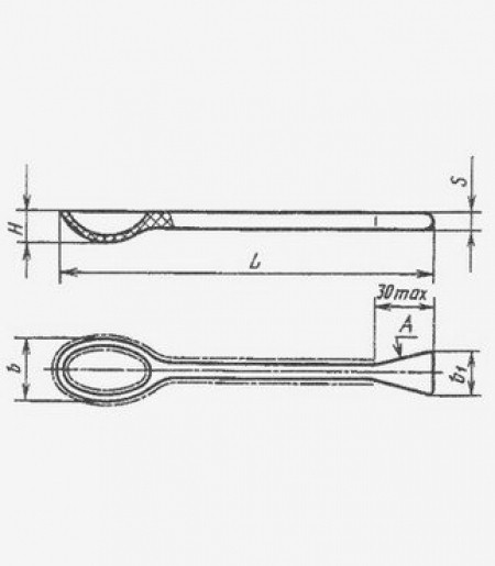 Ложка фарфоровая №4 (250 мм х 50 мм), ГОСТ 9147-80
