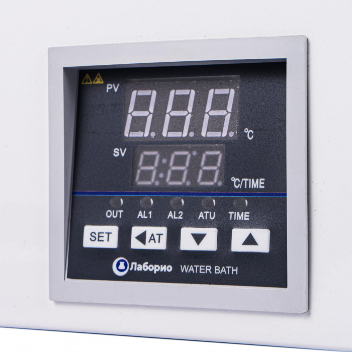 Баня водяная 2-х местная на 6 л, рабочая камера 300х150х140 мм, мощность 600 W, нагрев 100°C, Лаборио WB100-2