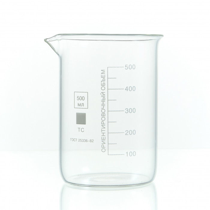 Набор лабораторных стаканов (тип Н, низкий с делениями и носиком, термостойкий) ТС 2000, 1000, 500, 250, 100, 50, 25 мл