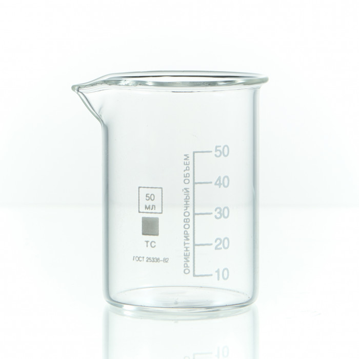 Набор лабораторных стаканов (тип Н, низкий с делениями и носиком, термостойкий) ТС 2000, 1000, 500, 250, 100, 50, 25 мл