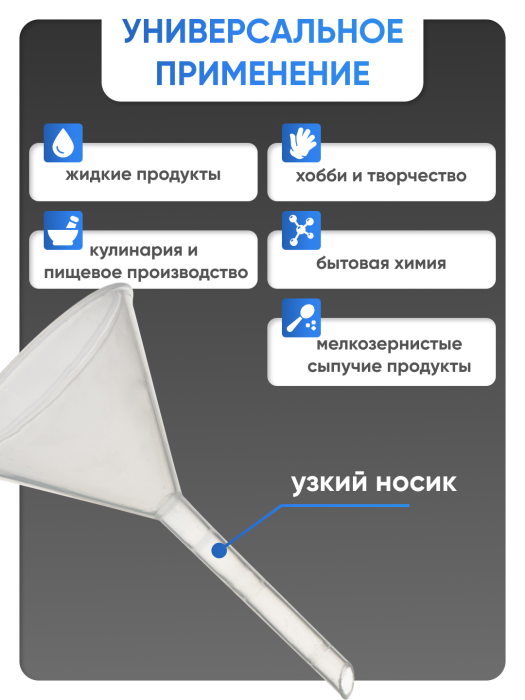 Воронка п/п 120 мм, длинный стебель, Лаборио