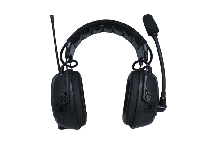 О2 Aircom 1020 c креплением на каску  и встроенной рацией с Bluetooth