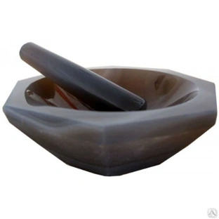 Ступка агатовая 70 мм с пестом (30 мл)