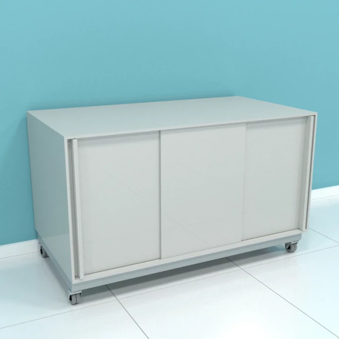 Тумба подкатная с раздвижными дверцами (под вытяжной шкаф ПП.ШВХ.124) ПП.ТР.124