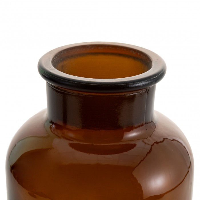 Склянка для реактивов СТШ-1000 из темного стекла с широкой горловиной и притертой пробкой 1000 мл