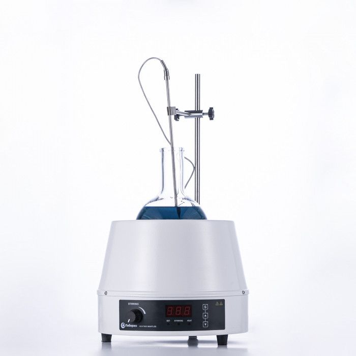 Колбонагреватель с магнитной мешалкой 1000 мл, цифровое управление, датчик температуры, нагрев до 300°C, Лаборио HMSC-1000
