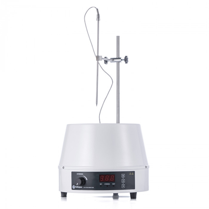 Колбонагреватель с магнитной мешалкой 1000 мл, цифровое управление, датчик температуры, нагрев до 300°C, Лаборио HMSC-1000