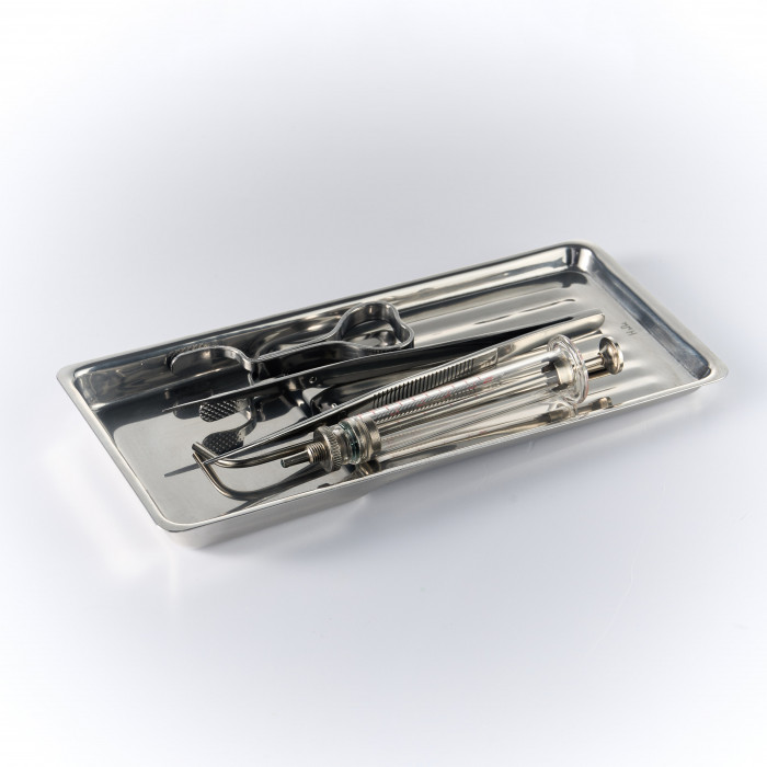 Лоток медицинский металлический прямоугольный ЛМПу-260 "Ока-Медик" (260*180*30 ) без крышки