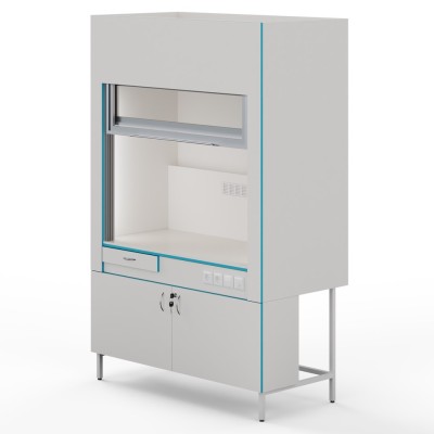 Вытяжной шкаф со столешницей из монолитной керамики ШВ НВК 1500 МОН