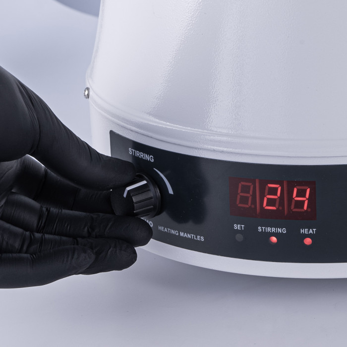 Колбонагреватель с магнитной мешалкой 3000 мл, цифровое управление, датчик температуры, нагрев до 300°C, Лаборио HMSC-3000