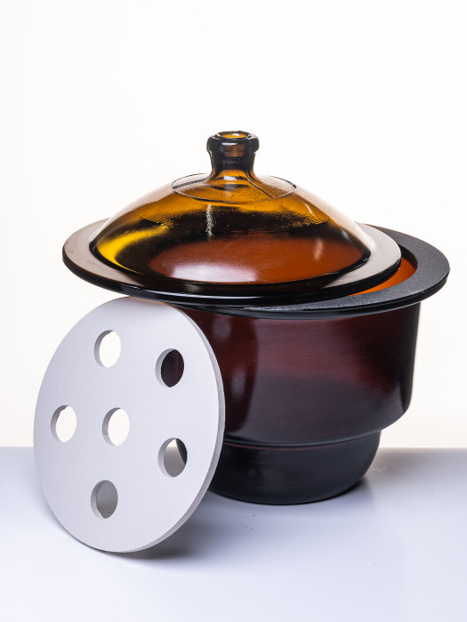 Эксикатор без крана 2-240 мм, темное стекло