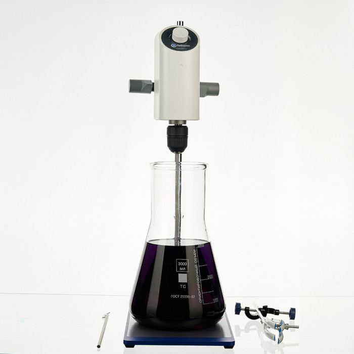 Верхнеприводная мешалка 20 л, 100-2000 об/мин, дисплей, таймер, Лаборио OSC-20L