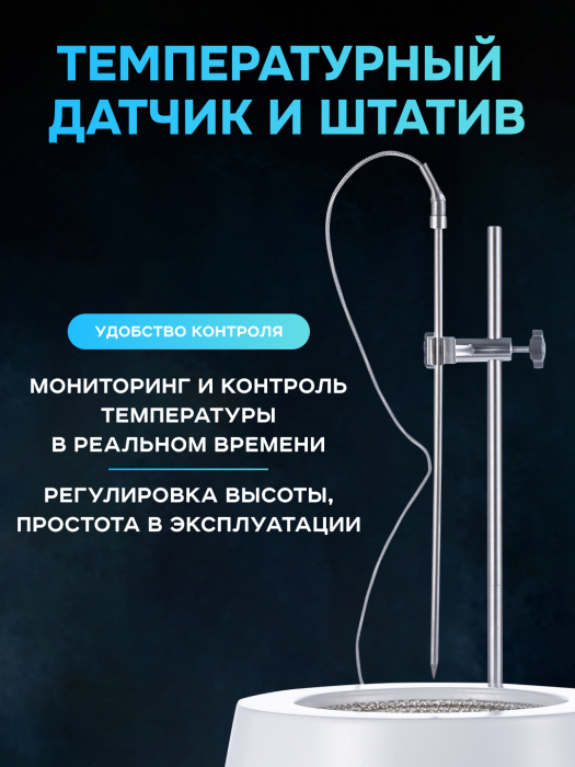 Колбонагреватель с магнитной мешалкой 500 мл, аналоговое управление, нагрев до 380°C, Лаборио HMS-500