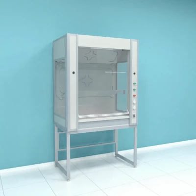 Вытяжной шкаф кислотостойкий с боковым остеклением ПП.ШВХ.124 HPL16