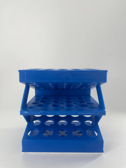 Штатив для пробирок диаметром до 17 мм и пипеток диаметром до 12 мм, 20 гнезд, п/с, ШПМ-20, M. Med