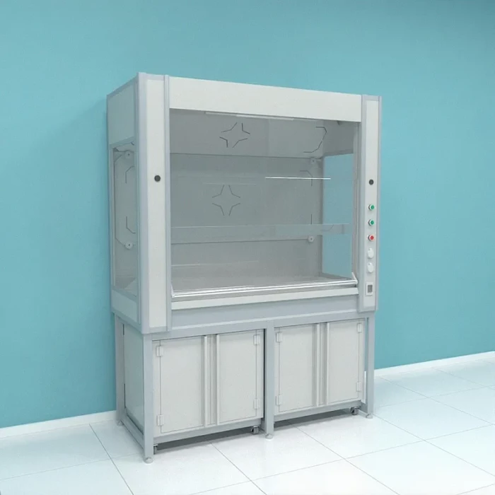 Вытяжной шкаф кислотостойкий с боковым остеклением ПП.ШВХ.164 КГ